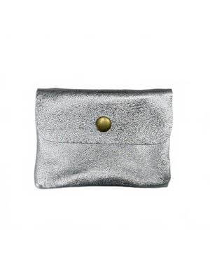 Two Amicis Metallic Coin Purse - Gray
