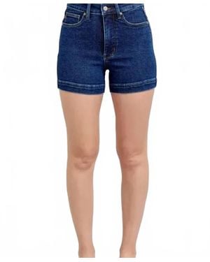 Judy Blue Slay The Day Tummy Control Shorts - Blue