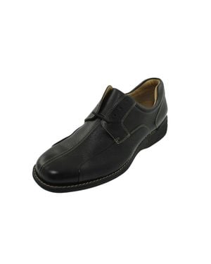 Johnston & Murphy Shuler Sheepskin Round Toe Lace-Up Shoes - Black