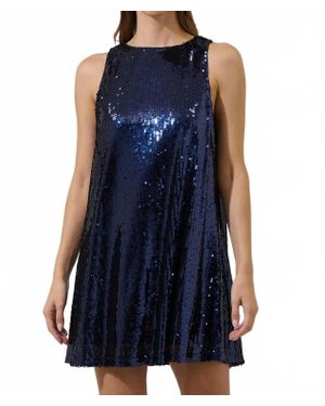 Sugarlips Liviana Sleveless Sequin Dress - Blue