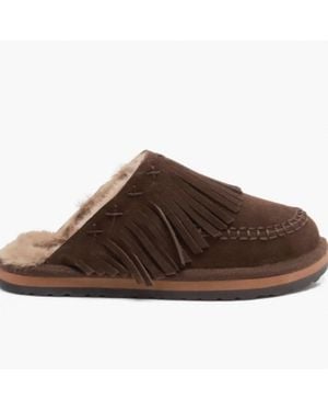 Free People Fallon Fringe Mule - Brown
