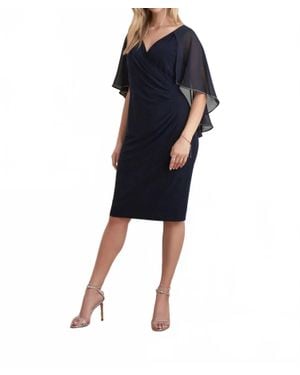 Joseph Ribkoff Cape Dress - Blue