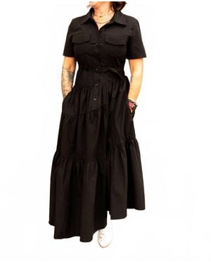 Dress Forum Cargo Shirt Maxi Dress - Black