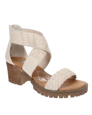 Very G Vana Embossed Heel Sandal - White