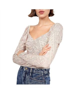 Joie Serafina Ruched Blouse - Gray