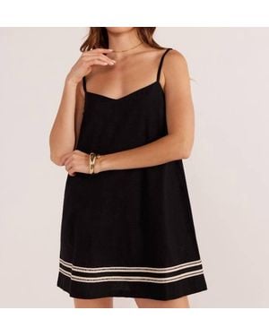 MINKPINK Elki Trim Mini Dress - Black