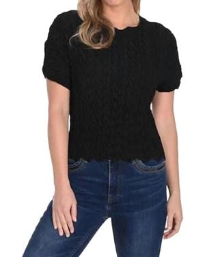 FRANK LYMAN Woven Top - Black