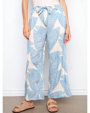 Charlie b Printed Wide Leg Pants - Blue