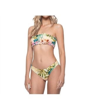PQ Swim Remi Ruched Bandeau Bikini Top - Multicolor