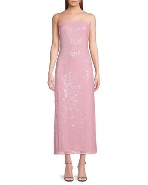 Hutch Elena Strapless Sequin Column Maxi Dress - Pink