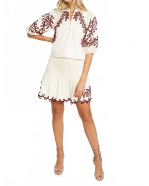 Caballero Nadine Mini Skirt - White