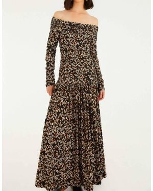 FARM Rio Tiny Flowers Maxi Dress - Brown