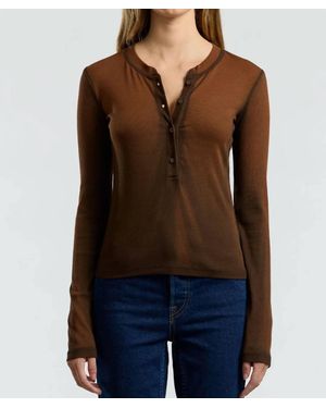 Cotton Citizen Verona Henley Top - Black