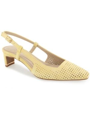 Kenneth Cole Marbella Perf Slingback Pumps - Metallic
