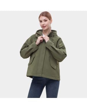 Rokka&Rolla Full Zip Jacket Hooded Windbreaker - Green