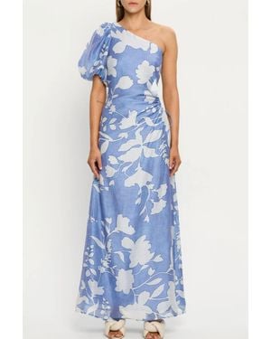 Kivari Amelie One Shoulder Maxi Dress - Blue
