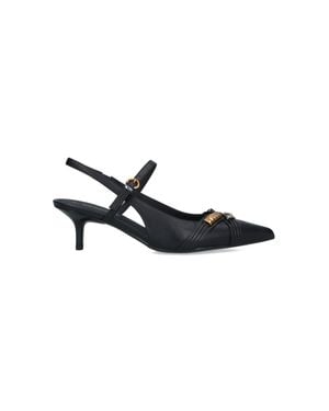 Pinko Gloria 18 Leather Slingback Pumps - Black