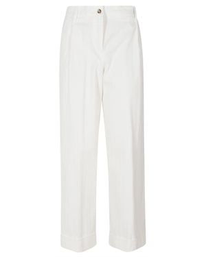 Kiltie Spencer Wide-Leg Cotton-Modal Pants - White