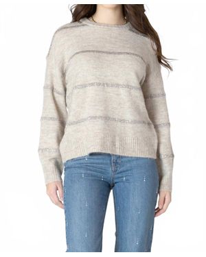 Dex Sequin Stripe Sweater - Blue