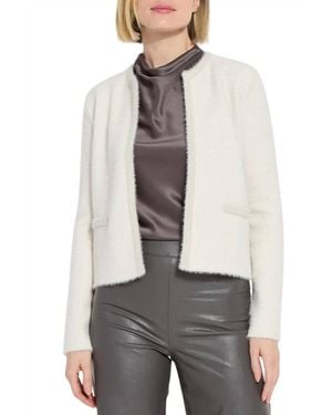 Lyssé Kathy Boucle Cardigan Jacket - Gray