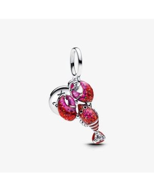PANDORA Love Lobster Double Dangle Charm - Red