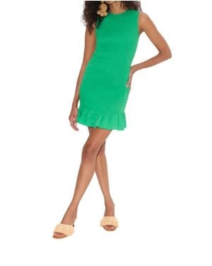 Simon Miller Belle Smocked Mini Dress - Green