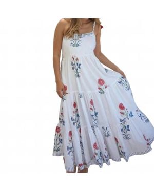 NIBI MTK Poppy Tier Maxi Dress - Blue