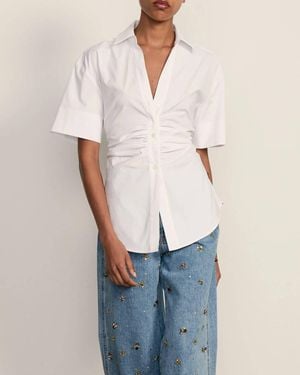 Veronica Beard Short Sleeve Devra Top - Blue