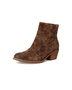 Söfft April Sf0116120 Boots Womensb Floral Suede Ankle Bootie Zogg3227 - Brown