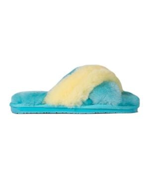 Cloud Nine Ladies Duo-Tone Emma Sheepskin Slipper - Blue