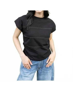 Davi & Dani Chic Charm Lined Top - Black