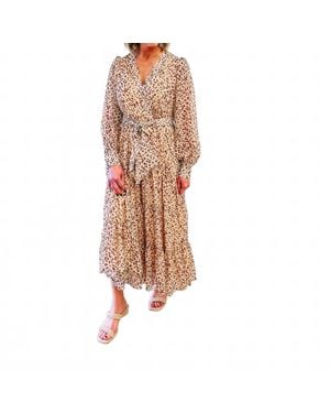Exquise London Long Sleeve Dress - Brown