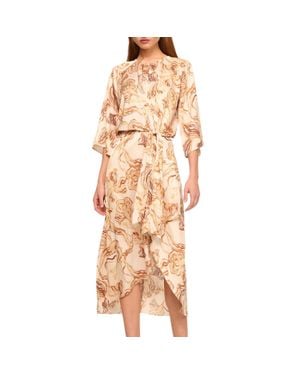MISA Los Angles Adina Midi Dress - Brown