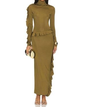 Paris Georgia Basics Mira Long Sleeve Maxi Dress - Green