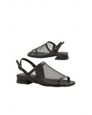 All Black Sheer Beauty Sandals - White