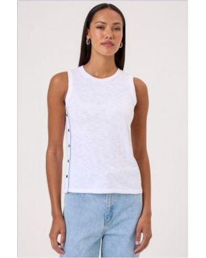 Goldie Tees Side Piping Tank - White