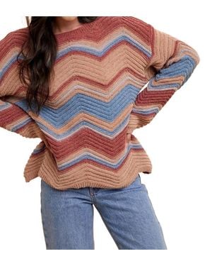 Anniewear Rose Chenille Sweater - Blue