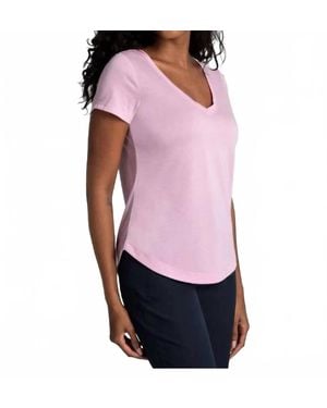 Lolë Everyday V-Neck Short Sleeve Tee - Pink