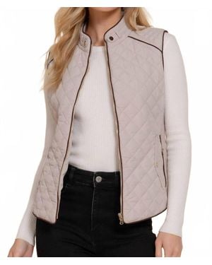 ACTIVE USA Quilted Zip Up Vest - Pink