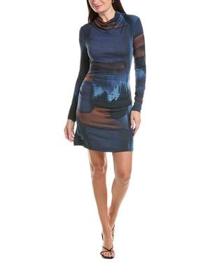 Michael Stars Printed Mini Dress - Blue