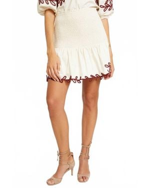 Caballero Nadine Mini Skirt - White
