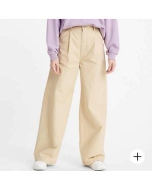 Levi's Premium Pleated High Loose Pants - Natural