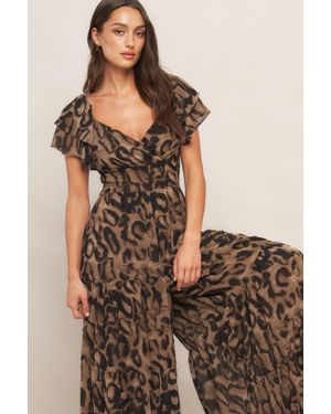 TRUEDAMES Wild Temptation Woven Jumpsuit - Brown