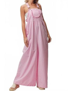 Bibi Micheline Lace Overalls - Purple