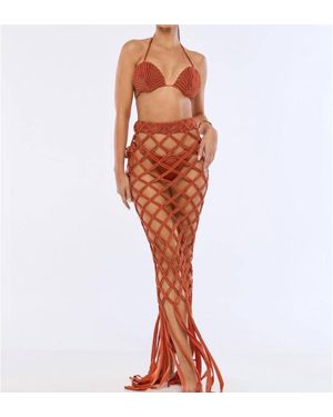 Zoew Mermaid Handmade Skirt - Red