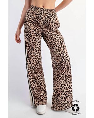 Rae Mode Animal Printed Butter Soft Straight Pant - Brown