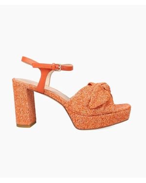 Pelle Moda Penni Block Heel Sandals - Orange