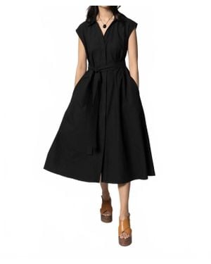 DELUC Imola Sleeveless Midi Dress - Black
