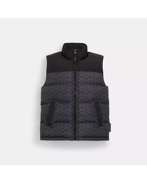 COACH Signature Down Vest - Black