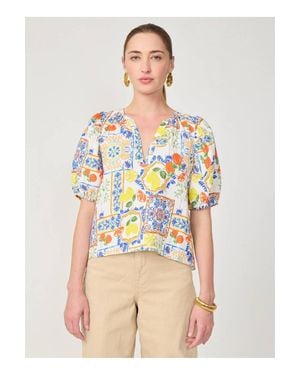 Gilner Farrar Callie Short Sleeve Blouse - Multicolor